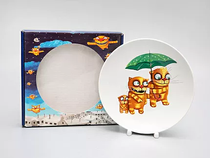 Подарочный набор дек. тарелка Эллипс Вася Ложкин. Под зонтом, арт. 81.29340.00.1