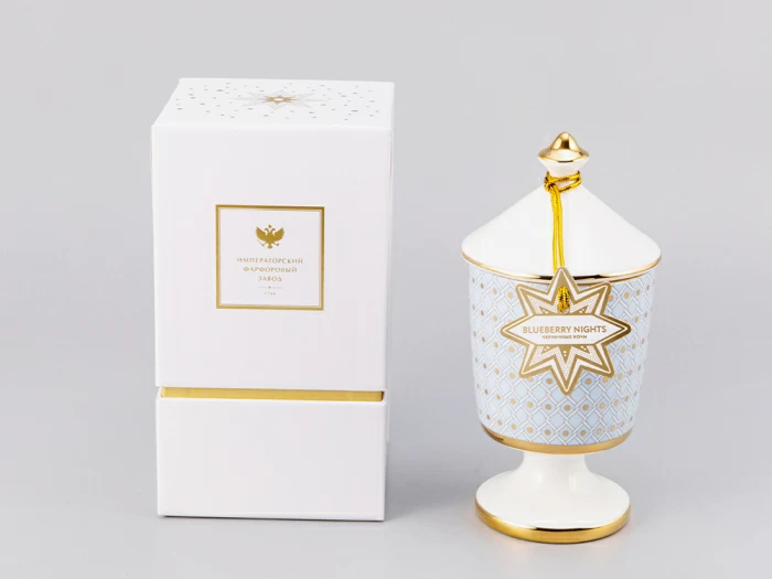 Подарочный Набор Свеча ароматическая рисунок Азур 2 аромат Черничные ночи арт. 81.32058.00.1,  Подарочный Набор Свеча ароматическая рисунок Азур 2 аромат Черничные ночи арт. 81.32058.00.1,