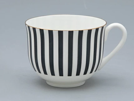 Чашка с блюдцем чайная форма Ландыш рисунок Да и нет Черный, арт. 81.32283.00.1