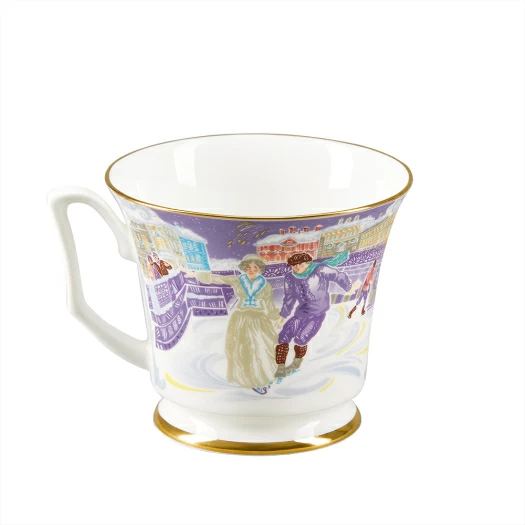 Сервиз чайный форма Юлия рисунок Серебряные коньки, 6 персон 14 предметов арт. 81.29098.00.1, 