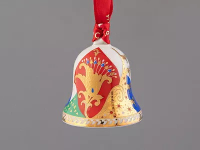 Подарочный набор Колокольчик форма Петелька рисунок Рождественские узоры 3 штуки, арт. 81.32619.00.1