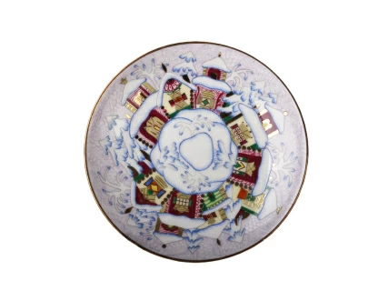 Чашка с блюдцем кофейная 80 мл форма Черный кофе рисунок Зимний день арт. 81.14678.00.1, 