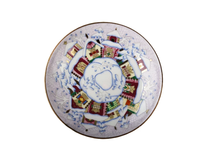 Чашка с блюдцем кофейная 80 мл форма Черный кофе рисунок Зимний день арт. 81.14678.00.1, 