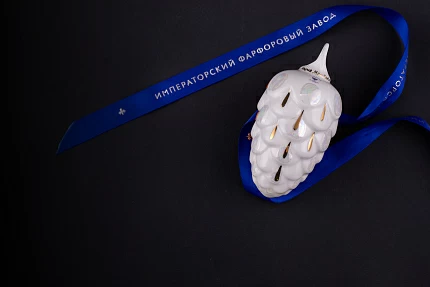 Елочная игрушка Шишка, рисунок Звездная, арт 60.21178.00.1