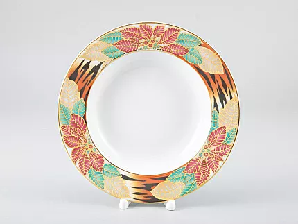 Тарелка глубокая 225 мм форма Европейская-2 рисунок Пуансеттия, арт. 80.38103.00.1