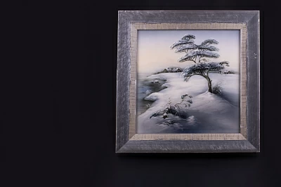 Пласт в багете 350х350 мм, Зимний вечер арт 80.88054.00.1