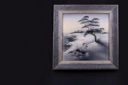 Пласт в багете 350х350 мм, Зимний вечер арт 80.88054.00.1