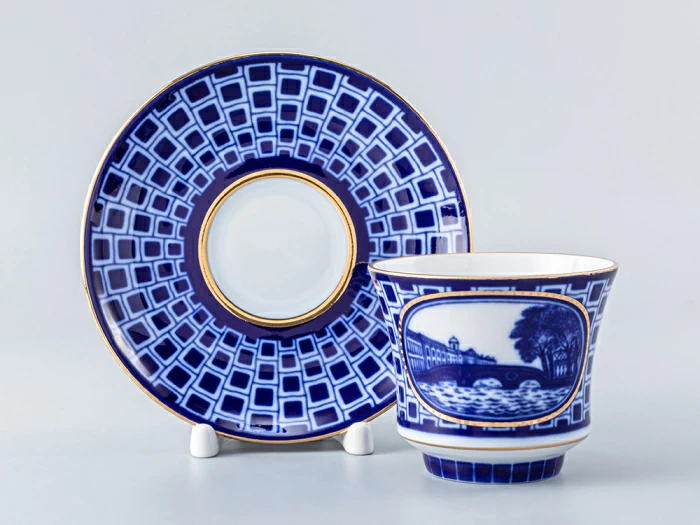 Чашка с блюдцем чайная 220 мл форма Банкетная рисунок Прачечный мостик арт. 81.16029.00.1, 