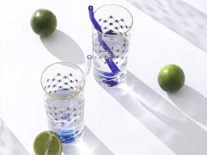Набор из 4-х высоких стаканов Кобальтовая сетка 300 мл арт. 14.11004.07, 