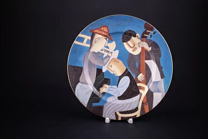 Декоративная тарелка 265 мм, Трио на форме Mazarin, арт 45.00882.00.1