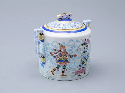 Сахарница, форма Гербовая, рисунок Зимние забавы арт. 80.07796.00.1