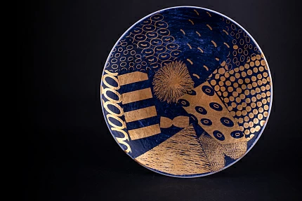 Декоративная тарелка 195 мм, форма Эллипс, рисунок Коллаж, арт 60.16358.00.1