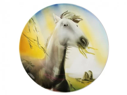 Блюдо 450 мм форма Круглая рисунок Лошади.Июль арт. 60.07078.00.5, 