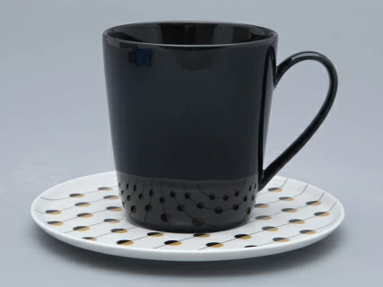 Чашка с блюдцем чайная форма Колокол рисунок Балтийский берег 1, арт. 81.31862.00.1, 