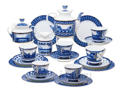 Сервиз чайный форма Банкетная рисунок Мосты Санкт-Петербурга, 6 персон 20 предметов арт. 81.25123.00.1, 