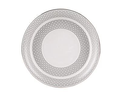 Чашка с блюдцем чайная форма Гербовая рисунок Зазеркалье. Квадраты ( мет.), арт. 81.27713.00.1