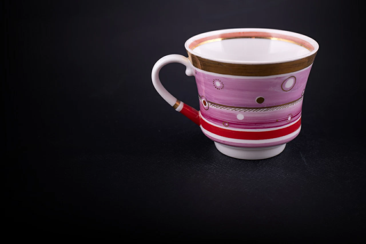 Чашка с блюдцем 220мл, Зима в розовом, форма Банкетная арт 61.21043.00.1, 