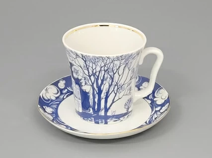 Бокал с блюдцем Ленинградский На Нерли 360 мл арт. 81.10491.00.1, 