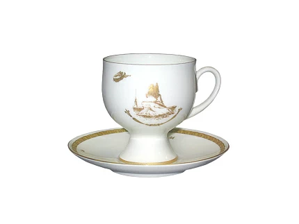 Чашка с блюдцем 160 мл форма Классическая-2 рисунок Северная столица арт. 81.15835.00.1