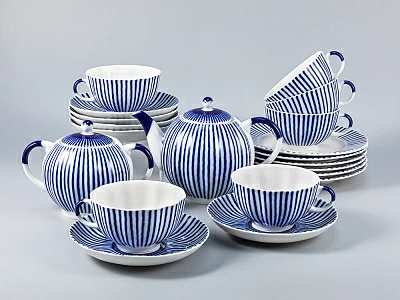 Сервиз чайный форма Тюльпан рисунок Французик, 6 персон 14 предметов, арт. 81.15342.03.1 Сервиз чайный форма Тюльпан рисунок Французик, 6 персон 14 предметов, арт. 81.15342.03.1