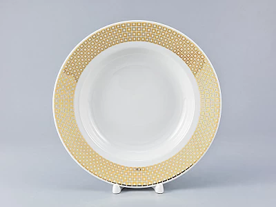 Тарелка 220 мм форма Глубокая, рисунок Зазеркалье. Квадраты, арт. 80.99939.00.1