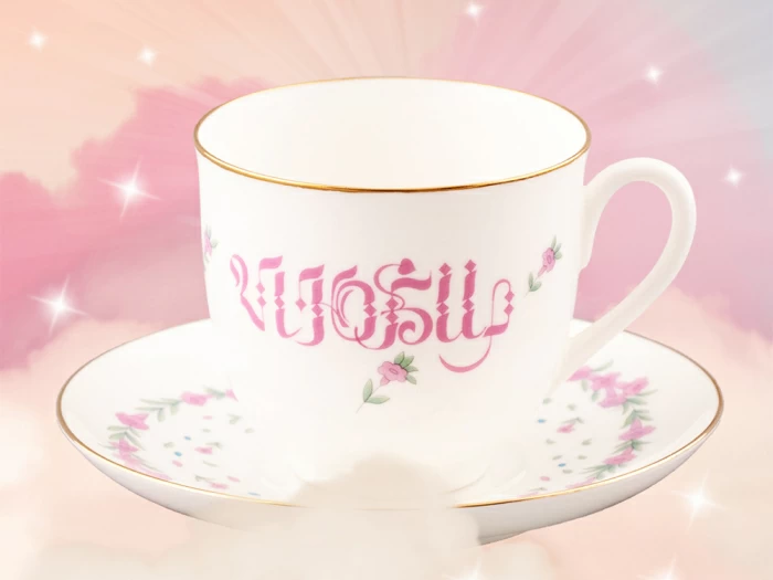 Чашка с блюдцем кофейная 180 мл.,  форма Ландыш, рисунок Люби, арт. 81.32909.00.1, 