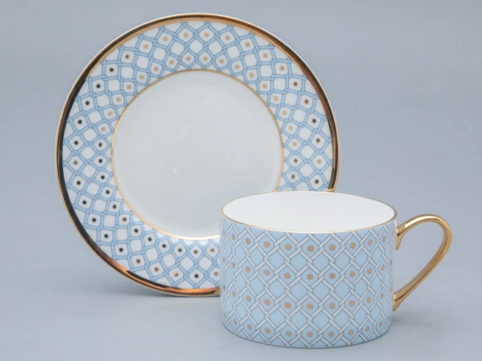 Чашка с блюдцем 250 мл форма Идиллия рисунок Азур 2 арт. 81.26829.00.1,  Чашка с блюдцем 250 мл форма Идиллия рисунок Азур 2 арт. 81.26829.00.1,