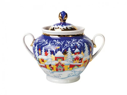 Сахарница форма Весенняя рисунок Зимняя сказка арт. 80.50144.00.1, 