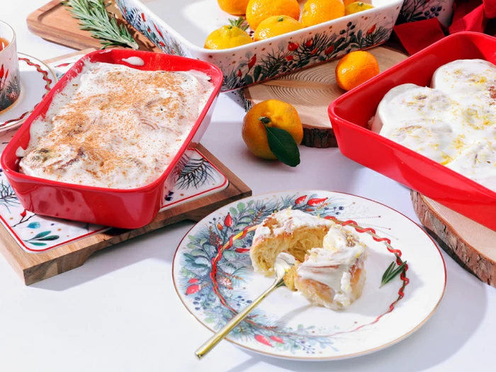 Набор для запекания с деревянной крышкой (2 предм. прямоуг.) форма Стандартная рисунок Календа арт. 42.00042.00.1, 