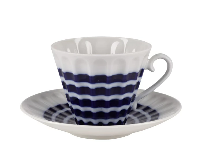 Сервиз чайный форма Лучистая рисунок Тельняшка, 6 персон 14 предметов, арт. 81.27979.00.1, 