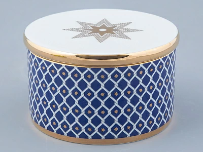 Подарочный набор шкатулка форма Идиллия рисунок Индиго арт. 81.32124.00.1