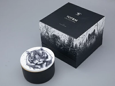 Шкатулка в подарочной упаковке, форма Идиллия, рисунок Тотем. Тигр арт. 81.31652.00.1