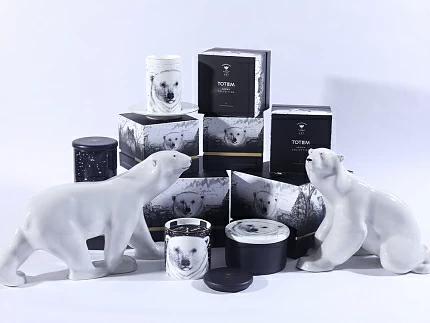 Шкатулка в подарочной упаковке, форма Идиллия, рисунок Тотем. Медведь арт. 81.31594.00.1