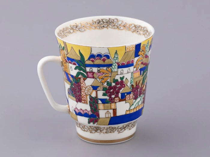 Чашка с блюдцем кофейная 165 мл.,  форма Майская,  рисунок Белые домики арт. 81.13844.00.1, 