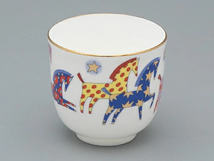 Чашка с блюдцем кофейная форма Ландыш рисунок Год лошади, арт. 81.33974.00.1