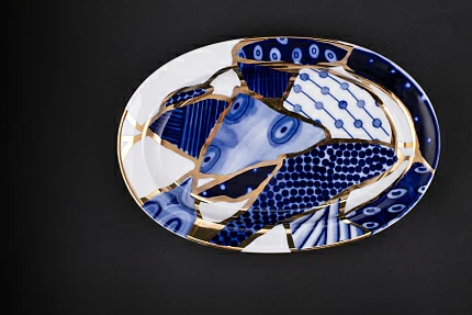 Блюдо Байкал 280 мм, на форме Молодежная, арт 60.14034.00.1