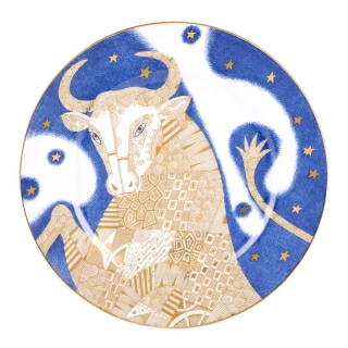Тарелка декоративная 270 форма Европейская - 2 рисунок Золотой бык, арт. 80.99943.00.1, 