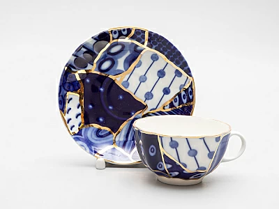 Чашка с блюдцем форма Тюльпан рисунок Байкал 2, арт. 81.29248.00.1