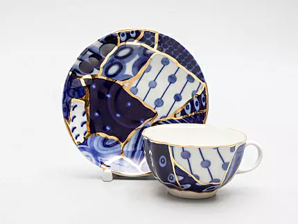 Чашка с блюдцем форма Тюльпан рисунок Байкал 2, арт. 81.29248.00.1