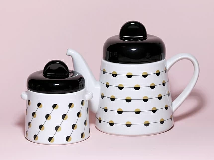 Сахарница форма Колокол рисунок Балтийский берег 2, арт. 80.45181.00.1