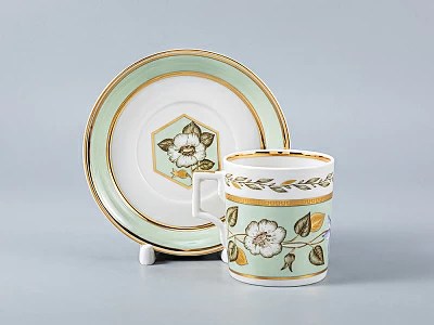 Сервиз чайный форма Гербовая рисунок Нефритовый фон, 6 персон 20 предметов, арт. 81.20900.00.1 Сервиз чайный форма Гербовая рисунок Нефритовый фон, 6 персон 20 предметов, арт. 81.20900.00.1