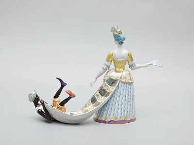 Скульптура Дама с арапчонком Петровская Ассамблея арт. 82.51222.00.1