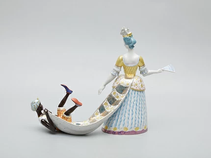 Скульптура Дама с арапчонком Петровская Ассамблея арт. 82.51222.00.1 Скульптура Дама с арапчонком Петровская Ассамблея арт. 82.51222.00.1