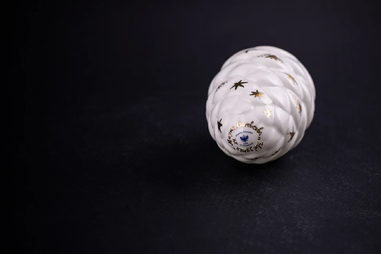 Елочная игрушка Шишка, рисунок Звездная, арт 60.21174.00.1, 