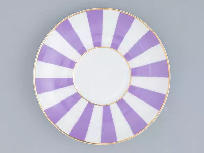 Чашка с блюдцем кофейная 180 мл форма Ландыш 2 рисунок Да и нет (фиолетовый с отводкой) арт. 81.25354.00.5