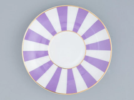 Чашка с блюдцем кофейная 180 мл форма Ландыш 2 рисунок Да и нет (фиолетовый с отводкой) арт. 81.25354.00.5 Чашка с блюдцем кофейная 180 мл форма Ландыш 2 рисунок Да и нет (фиолетовый с отводкой) арт. 81.25354.00.5