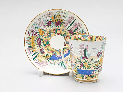 Чашка с блюдцем кофейная 165 мл форма Майская рисунок Весна арт. 81.10505.00.1