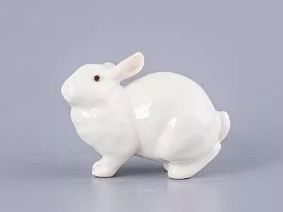 Скульптура Кролик ушастик белый арт. 82.68839.00.1
