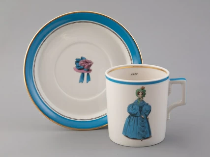 Чашка с блюдцем чайная 220 мл форма Гербовая рисунок Modes de Paris 1836 арт. 81.25417.00.1, 