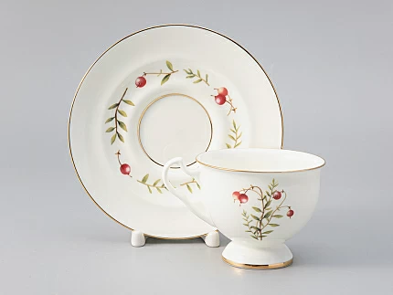 Сервиз чайный форма Айседора рисунок Цветы и ягоды, 6 персон 14 предметов, арт. 81.27538.00.1